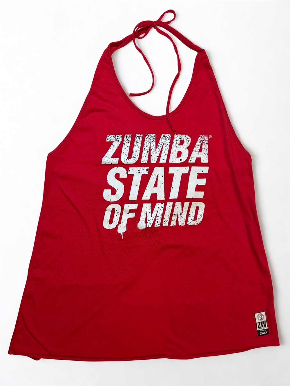 Zumba Fitness Red Halter Tank - Zumba State of Mind - women’s large